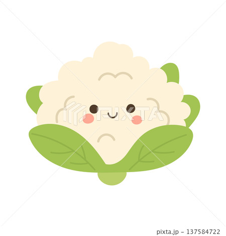 Friendly cauliflower cartoon vegetable illustration for vegan diet blogs, healthy cooking articles, organic farming graphics and children nutrition education Friendly cauliflower cartoon vegetable illustration for vegan diet blogs, healthy cooking articles, organic farming graphics and children nutrition education 137584722
