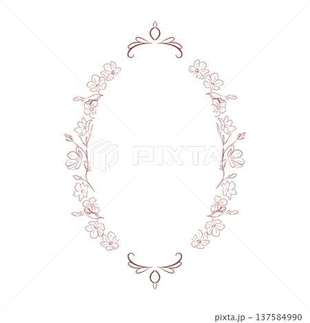 Pink Hand-Drawn Coquette Frames Pink Hand-Drawn Coquette Frames 137584990