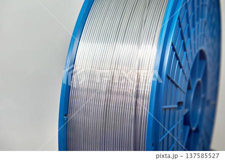 Aluminum wire in coil Aluminum wire in coil 137585527