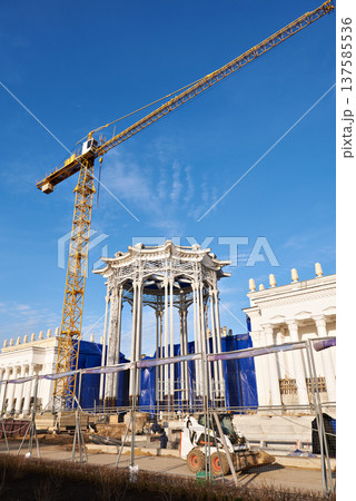 Construction site of the restoration of cultural monument Construction site of the restoration of cultural monument 137585536