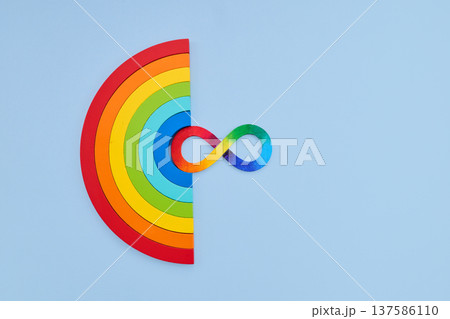 Rainbow infinity symbol representing autism neurodiversity and inclusion Rainbow infinity symbol representing autism neurodiversity and inclusion 137586110