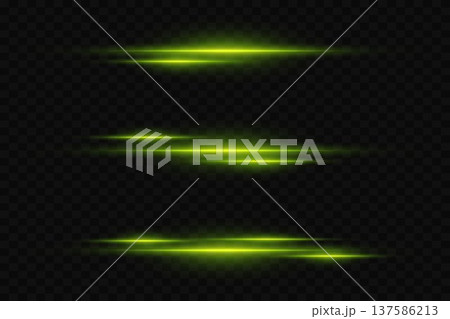 Glowing neon light lines creating dynamic speed beams 137586213
