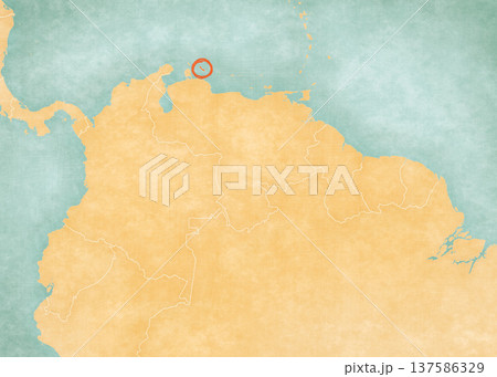 Map of Northern South America - Curacao Map of Northern South America - Curacao 137586329