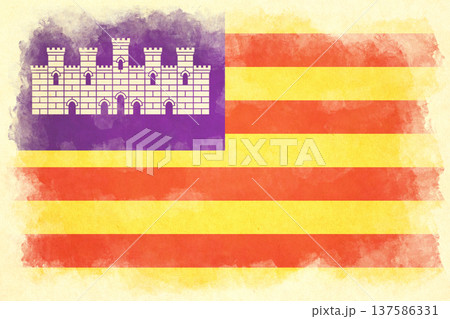 Balearic Islands - vintage flag 137586331