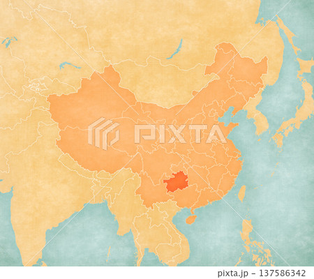 Map of China - Guizhou Map of China - Guizhou 137586342