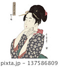 喜多川歌麿の美人画（切の娘） 137586809