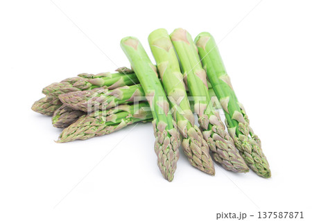 Asparagus on the white background Asparagus on the white background 137587871