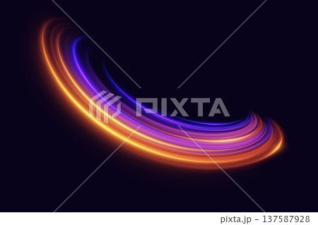 Abstract neon light streaks creating energy flow motion Abstract neon light streaks creating energy flow motion 137587928