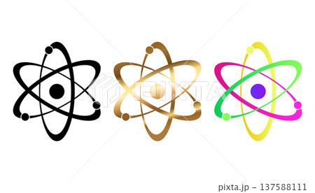Decorative atom model scientific symbol of physics energy research concept Decorative atom model scientific symbol of physics energy research concept 137588111