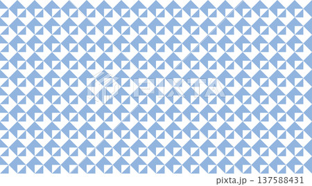 Seamless geometric pattern featuring blue and white triangles arranged in a clean, rhythmic grid. Seamless geometric pattern featuring blue and white triangles arranged in a clean, rhythmic grid. 137588431
