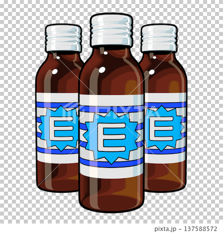 準藥物插畫素材：三種能量飲料（1_1）彩色線稿 137588572