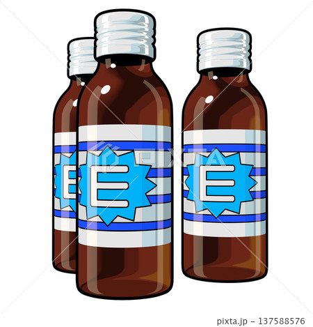 医薬部外品のイラスト素材 三本の栄養ドリンク(1_4) カラー線画表現 医薬部外品のイラスト素材 三本の栄養ドリンク(1_4) カラー線画表現 137588576