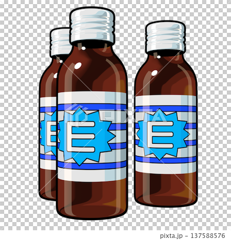 準藥物插圖素材：三種能量飲料（1_4）彩色線條描圖 137588576