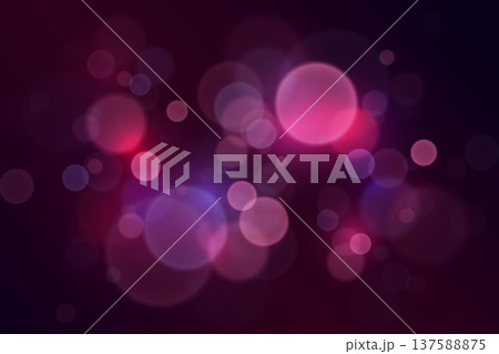 Bokeh lights creating vibrant glowing pink purple background 137588875