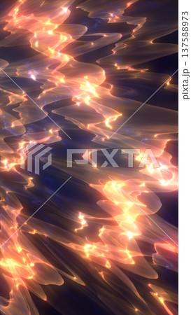 Fiery abstract energy flow with glowing orange plasma streaks on deep blue background, dynamic light trails and motion blur Fiery abstract energy flow with glowing orange plasma streaks on deep blue background, dynamic light trails and motion blur 137588973