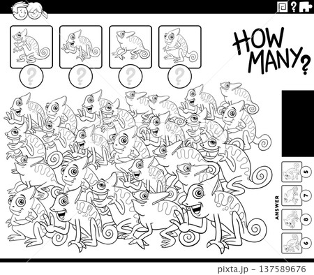 counting game with cartoon dogs coloring page 137589676