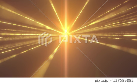 Radiant golden light rays bursting from a bright center Radiant golden light rays bursting from a bright center 137589883