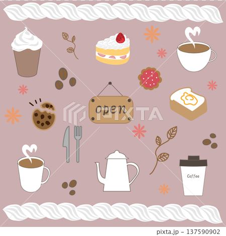 Stylish Cafe Set (Pink) 137590902