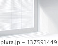 白壁 室内コーナー 窓光 影 背景3D 137591449