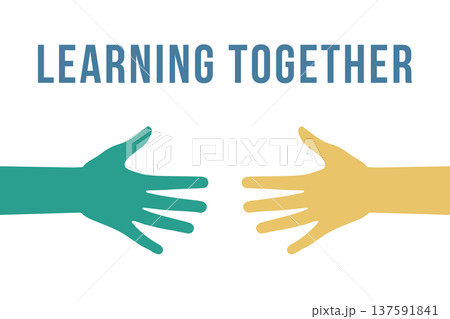 Learning Together Hands Illustration Education Theme 137591841