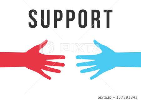 Support Hands Illustration Charity Theme Support Hands Illustration Charity Theme 137591843