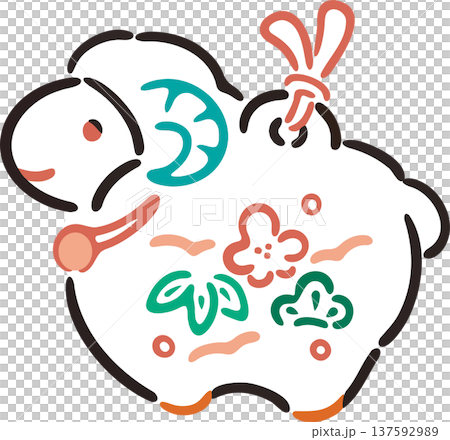 2027羊年新年黏土鈴鐺水彩手繪插畫日式幸運符,松樹、竹子、梅花,新年賀卡素材 2027羊年新年黏土鈴鐺水彩手繪插畫日式幸運符,松樹、竹子、梅花,新年賀卡素材 137592989