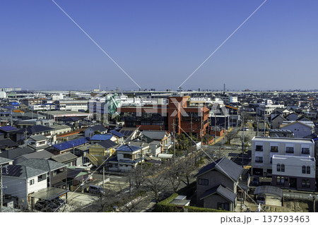 清須　清洲城からの清洲東IC方面　愛知県清須市 137593463