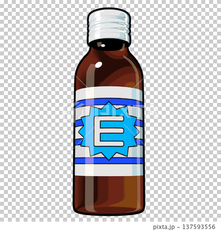 準藥物插圖素材:一瓶能量飲料(1_2)彩色線描圖 準藥物插圖素材:一瓶能量飲料(1_2)彩色線描圖 137593556