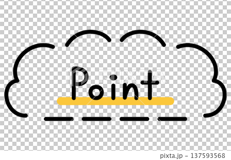 Hand-drawn cute fluffy cloud frame and point letters Hand-drawn cute fluffy cloud frame and point letters 137593568