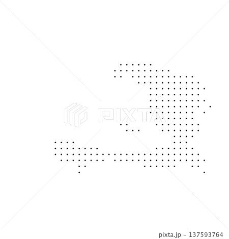 Haiti country dotted map. Black spot pixel illustration isolated on white background. Vector circle mosaic. Haiti country dotted map. Black spot pixel illustration isolated on white background. Vector circle mosaic. 137593764