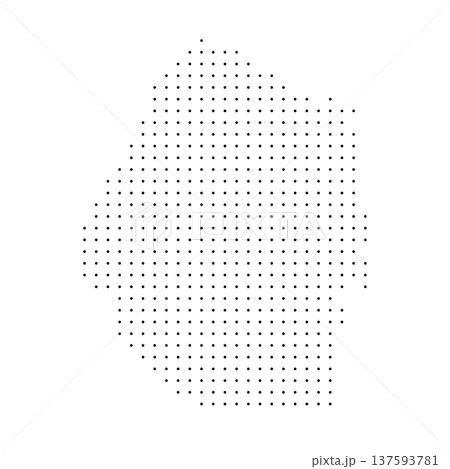 Eswatini country dotted map. Black spot pixel illustration isolated on white background. Vector circle mosaic. Eswatini country dotted map. Black spot pixel illustration isolated on white background. Vector circle mosaic. 137593781