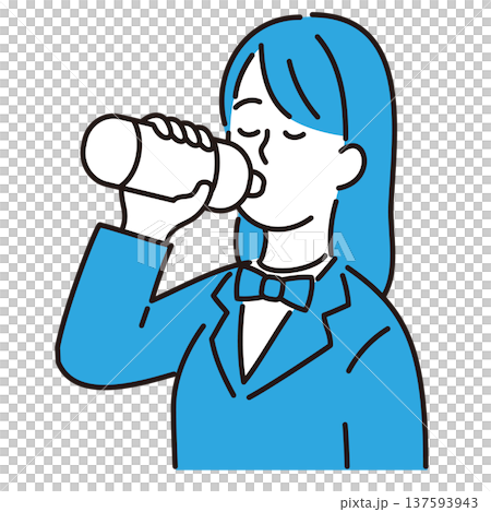 圖:一名學生正在用塑膠瓶喝水 圖:一名學生正在用塑膠瓶喝水 137593943