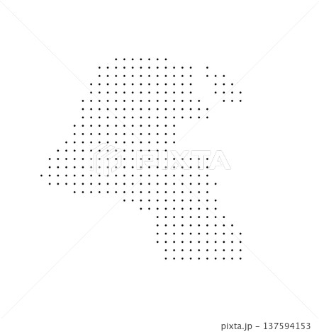 Kuwait country dotted map. Black spot pixel illustration isolated on white background. Vector circle mosaic. Kuwait country dotted map. Black spot pixel illustration isolated on white background. Vector circle mosaic. 137594153
