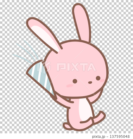Rabbit jumping with a cracker 137595048