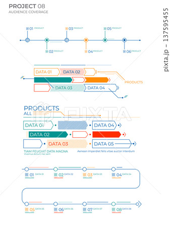 Color abstract elements commercial charts. Abstract vector illustration. Color abstract elements commercial charts. Abstract vector illustration. 137595455