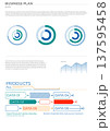 Business data analysis charts in color. Vector elements charts. 137595458