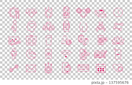 フェムテックアイコンセット フェムテックアイコンセット 137595676