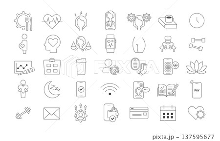 フェムテックアイコンセット 137595677