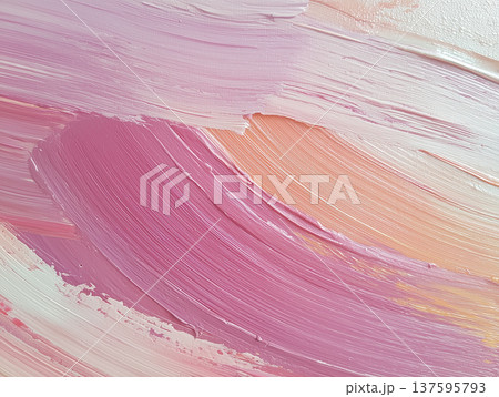 ピンクオレンジの柔らかい抽象テクスチャ 137595793