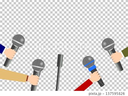 許多手指著麥克風 137595826