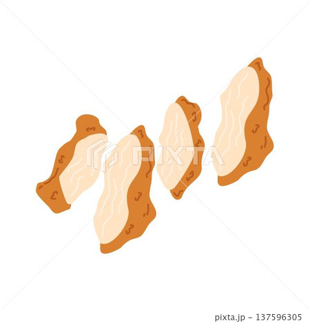 Illustration of katsu food 137596305