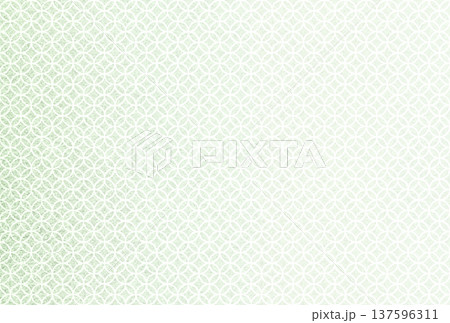 キラキラ輝く繊細な淡い抹茶色の模様に白い七宝柄を重ねた背景画像5 137596311