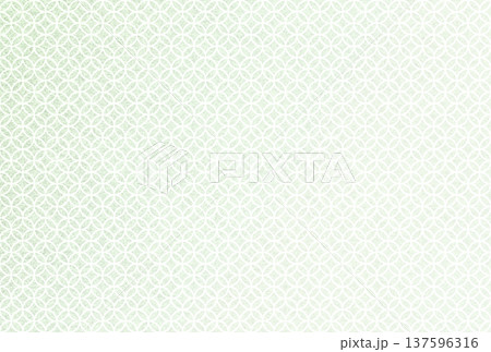 キラキラ輝く繊細な淡い抹茶色の模様に白い七宝柄を重ねた背景画像10 137596316