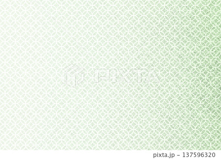 キラキラ輝く繊細な淡い抹茶色の模様に白い七宝柄を重ねた背景画像14 137596320