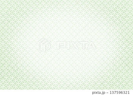 キラキラ輝く繊細な淡い抹茶色の模様に白い七宝柄を重ねた背景画像15 キラキラ輝く繊細な淡い抹茶色の模様に白い七宝柄を重ねた背景画像15 137596321