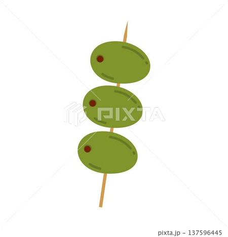 Olives on a Skewer, appetizer Olives on a Skewer, appetizer 137596445