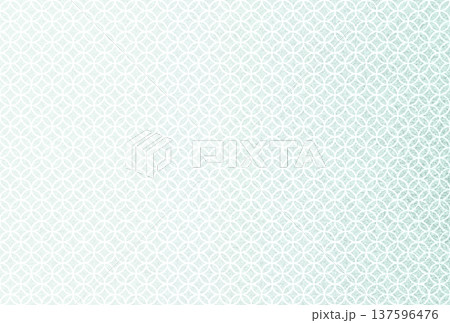 キラキラ輝く繊細な淡い若竹色の模様に白い七宝柄を重ねた背景画像4 キラキラ輝く繊細な淡い若竹色の模様に白い七宝柄を重ねた背景画像4 137596476