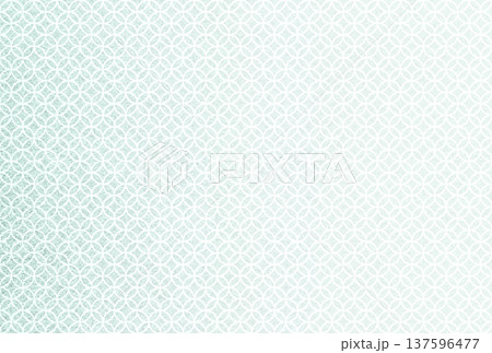 キラキラ輝く繊細な淡い若竹色の模様に白い七宝柄を重ねた背景画像5 キラキラ輝く繊細な淡い若竹色の模様に白い七宝柄を重ねた背景画像5 137596477
