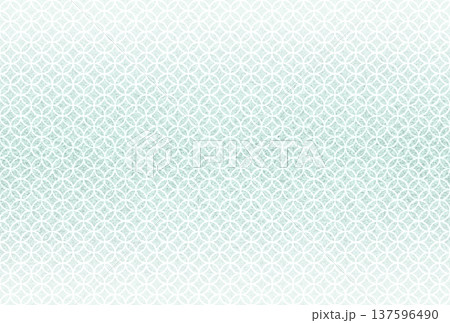 キラキラ輝く繊細な淡い若竹色の模様に白い七宝柄を重ねた背景画像18 137596490