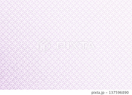 キラキラ輝く繊細な淡い紫色の模様に白い七宝柄を重ねた背景画像8 137596890